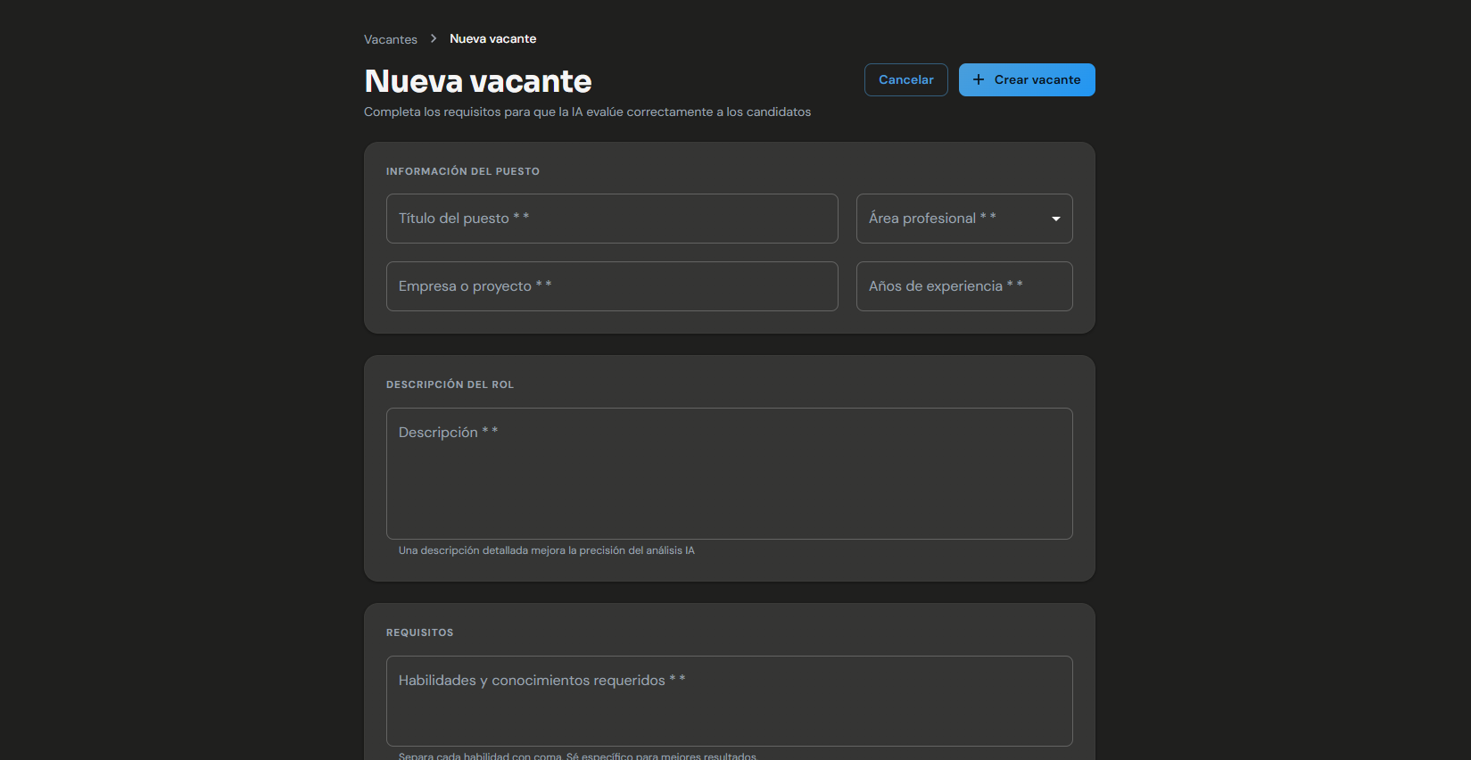 ATS Formulario