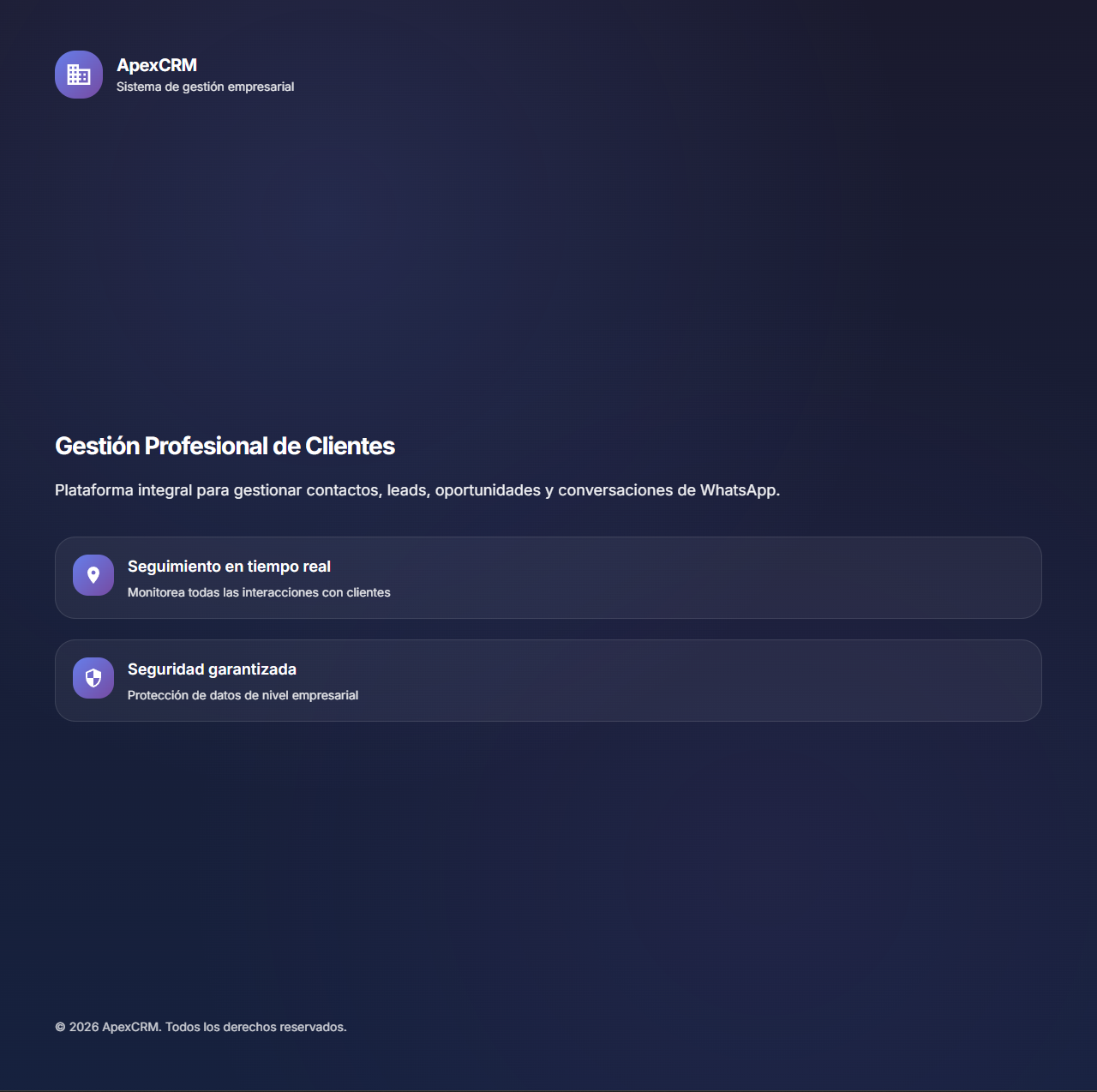 ApexCRM MX Dashboard