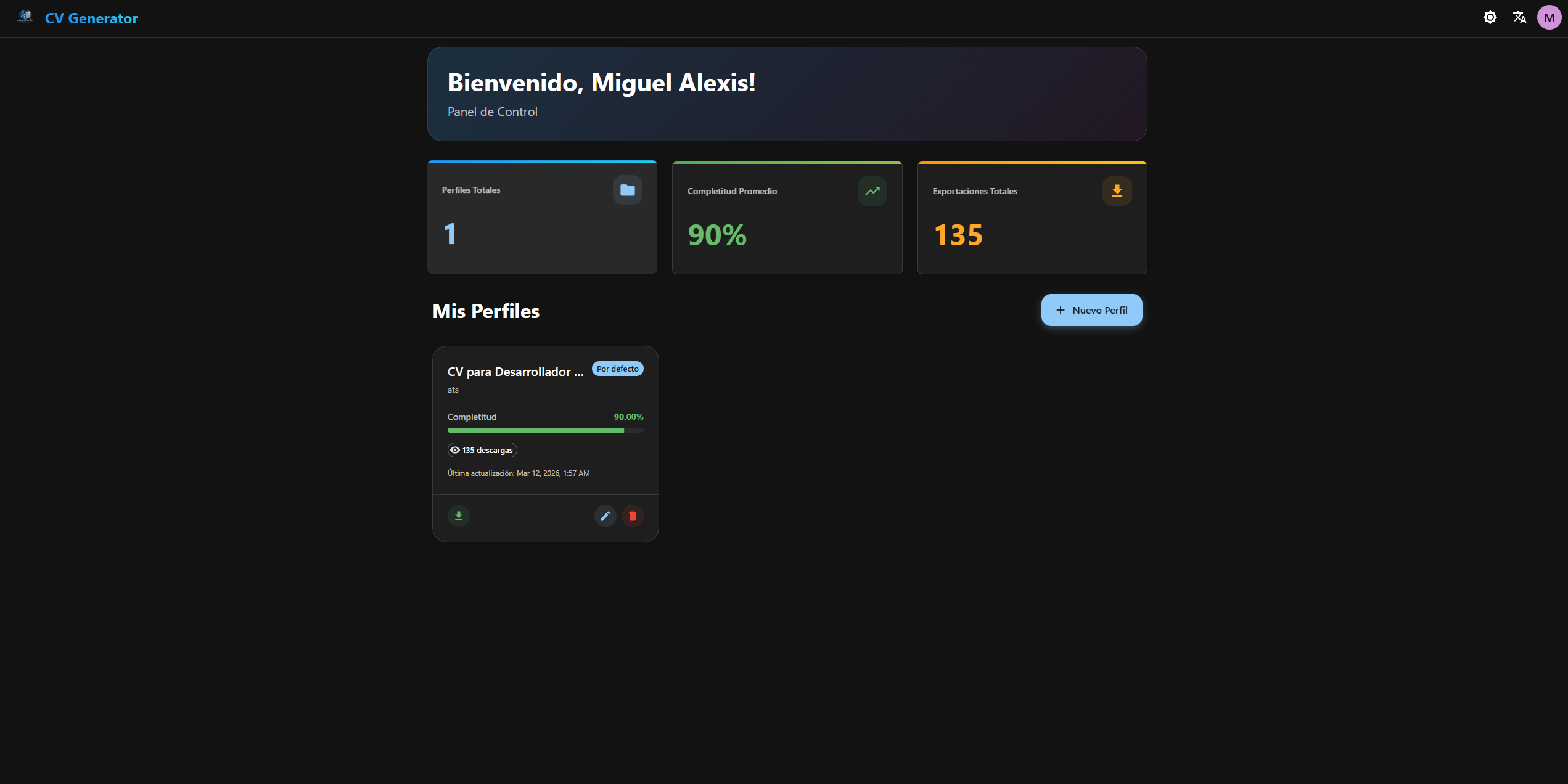 CV Generator Login